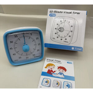 Visual Timer with Night Light, 60-Minute Countdown Timer for Kids and Adults,...